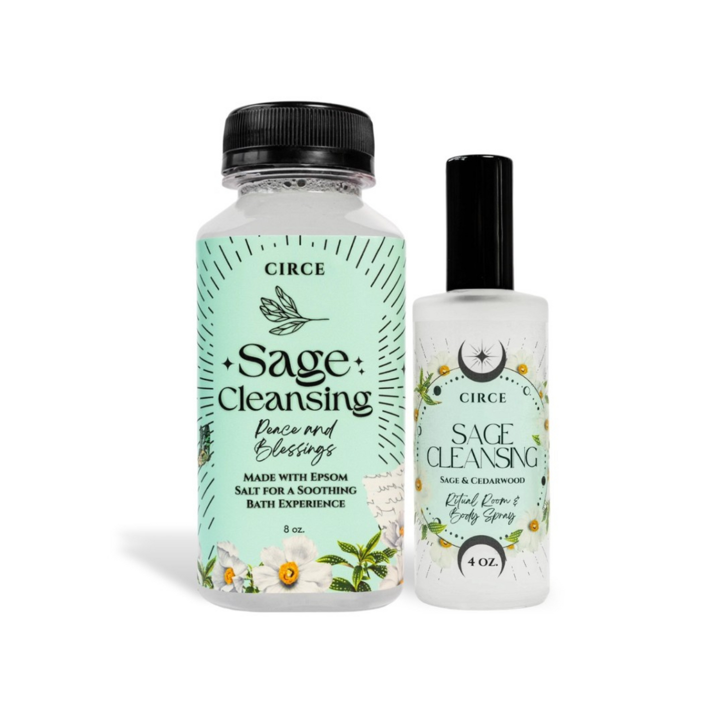 Sage Cleansing Ritual Bundle -Energy Clearing Spray & Candle from Circe Boutique
