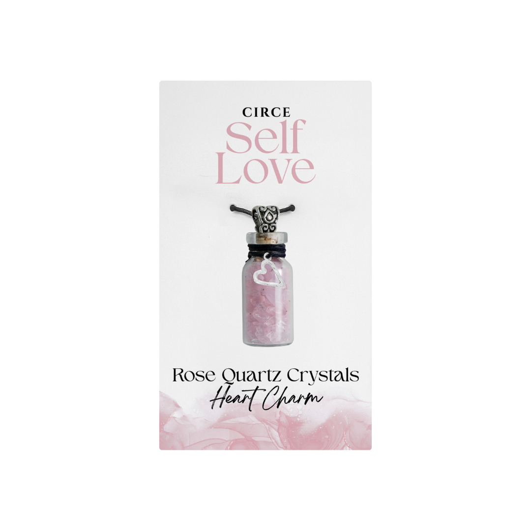 Self Love – Rose Quartz + Heart Charm from Circe Boutique