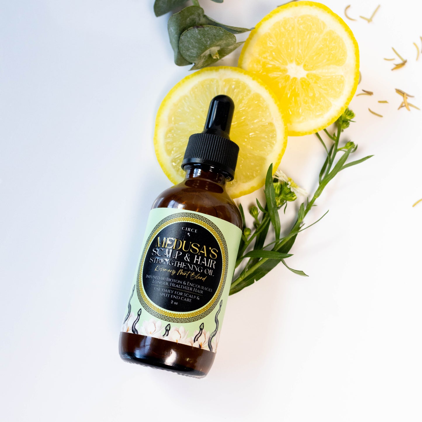 Medusa's Scalp & Hair Strengthening Oil - Rosemary Mint Blend 2 oz - Wholesales from Circe Boutique