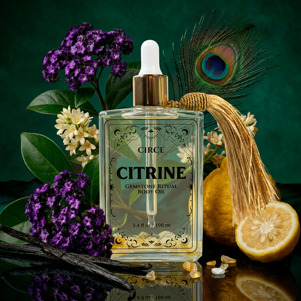 Citrine Body Oil – Abundance & Crystal Glow Ritual Oil