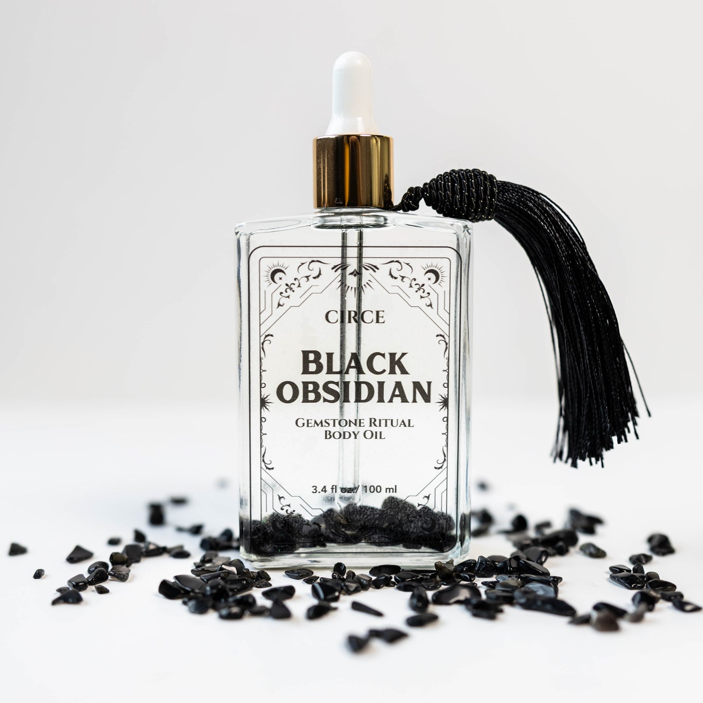 Black Obsidian Gemstone Oil - Face, Hair, Body and Cuticles from Circe Boutique