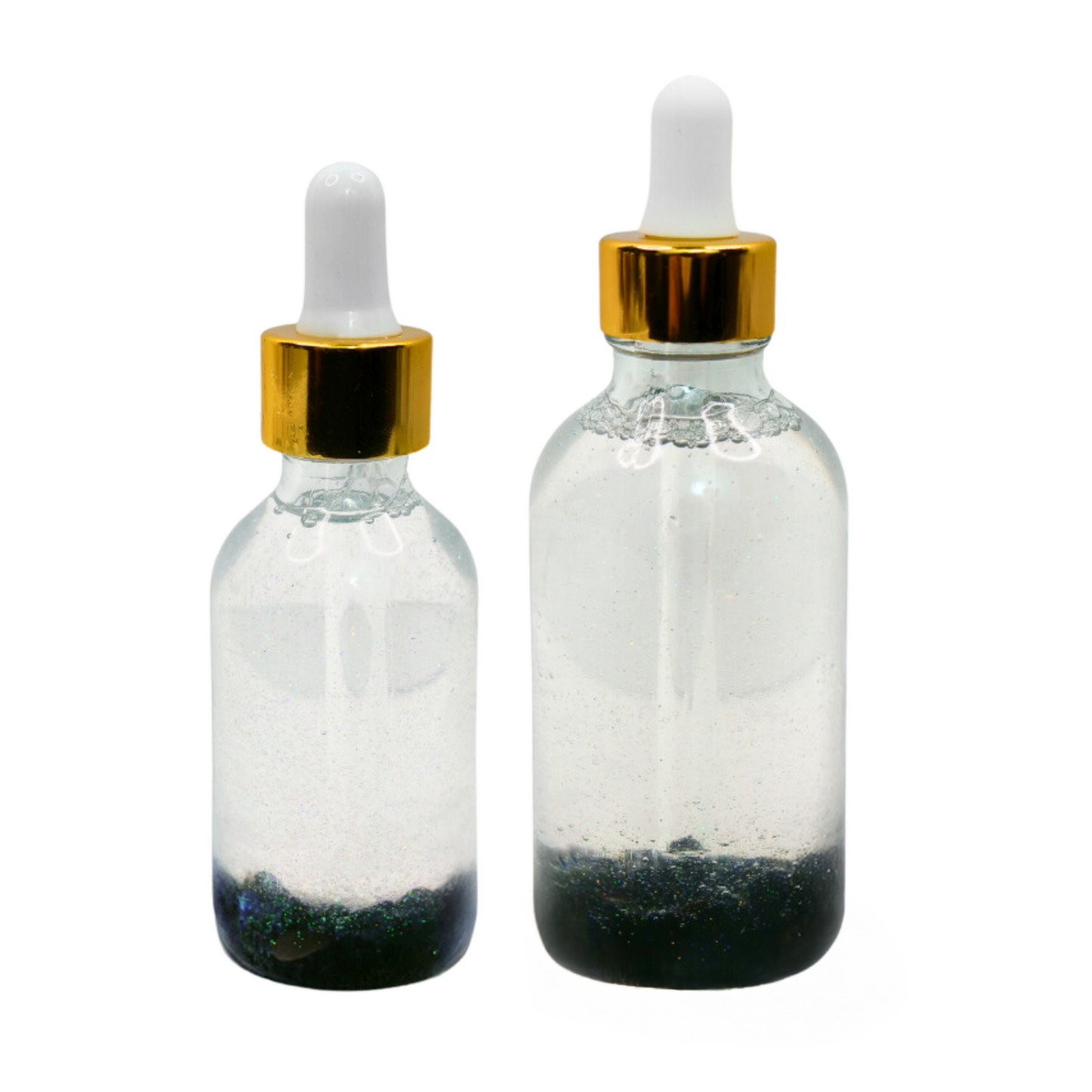 Unlabeled Obsidian Gemstone Oil - Face, Hair, Body and Cuticles - Set of 6 from Circe Boutique