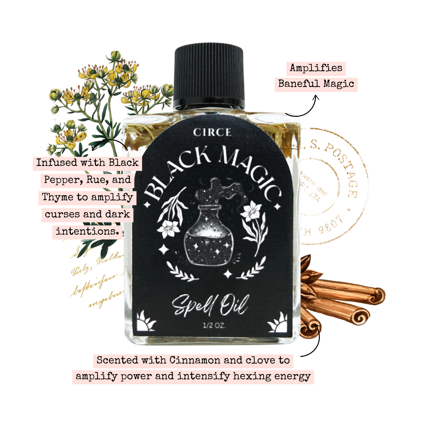 Black Magic | Spell Oil 1/2 oz from Circe Boutique