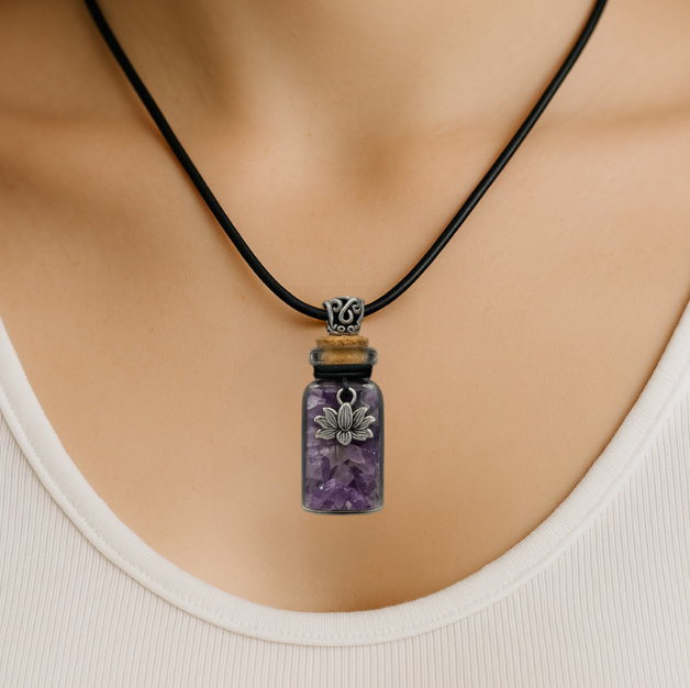 Protection & Grounding – Black Obsidian + Triple Moon Charm  from Circe Boutique