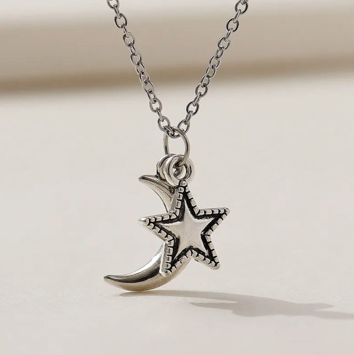 Moon & Star Charm Necklace – Dreams & Guidance  from Circe Boutique