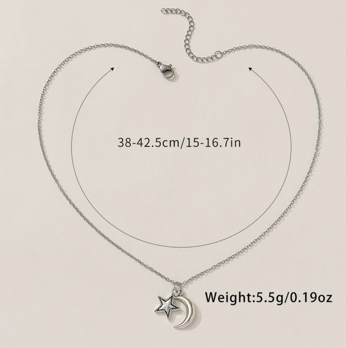 Moon & Star Charm Necklace – Dreams & Guidance  from Circe Boutique