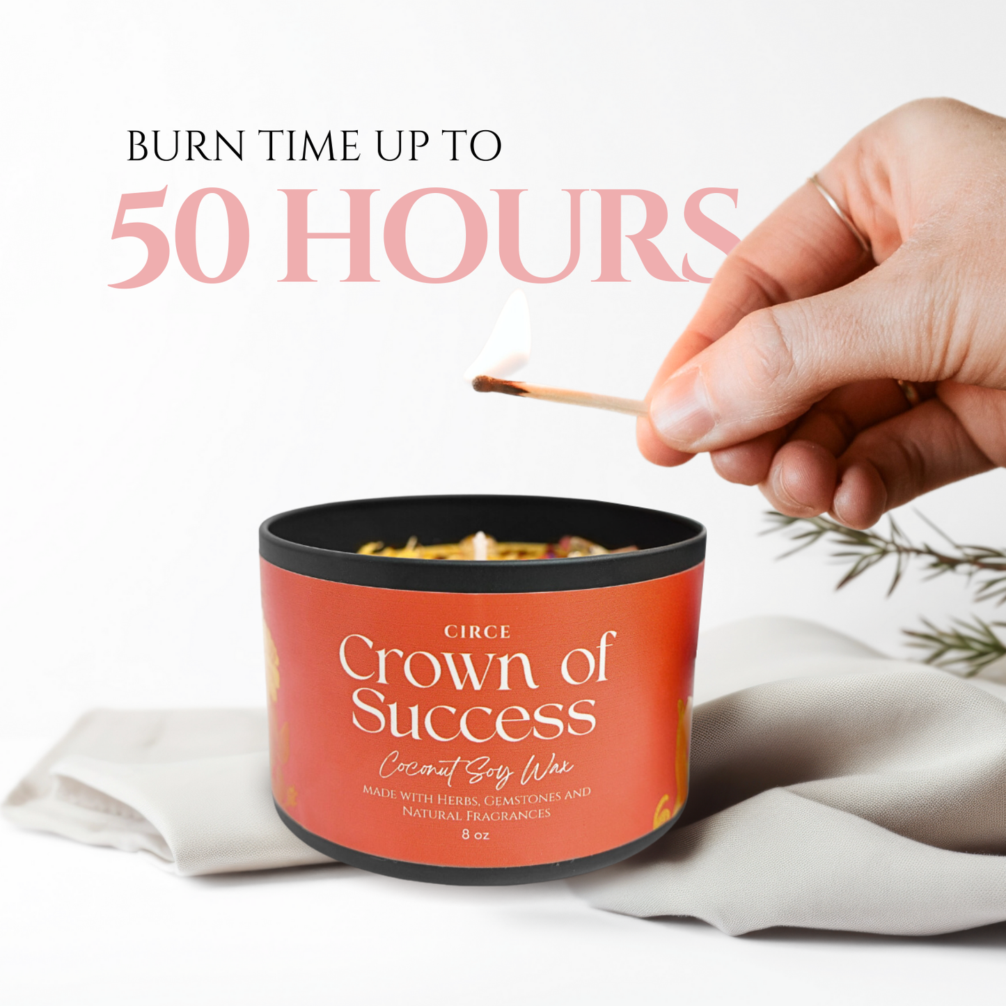 Crown of Success | 8 oz Spell Candle from Circe Boutique