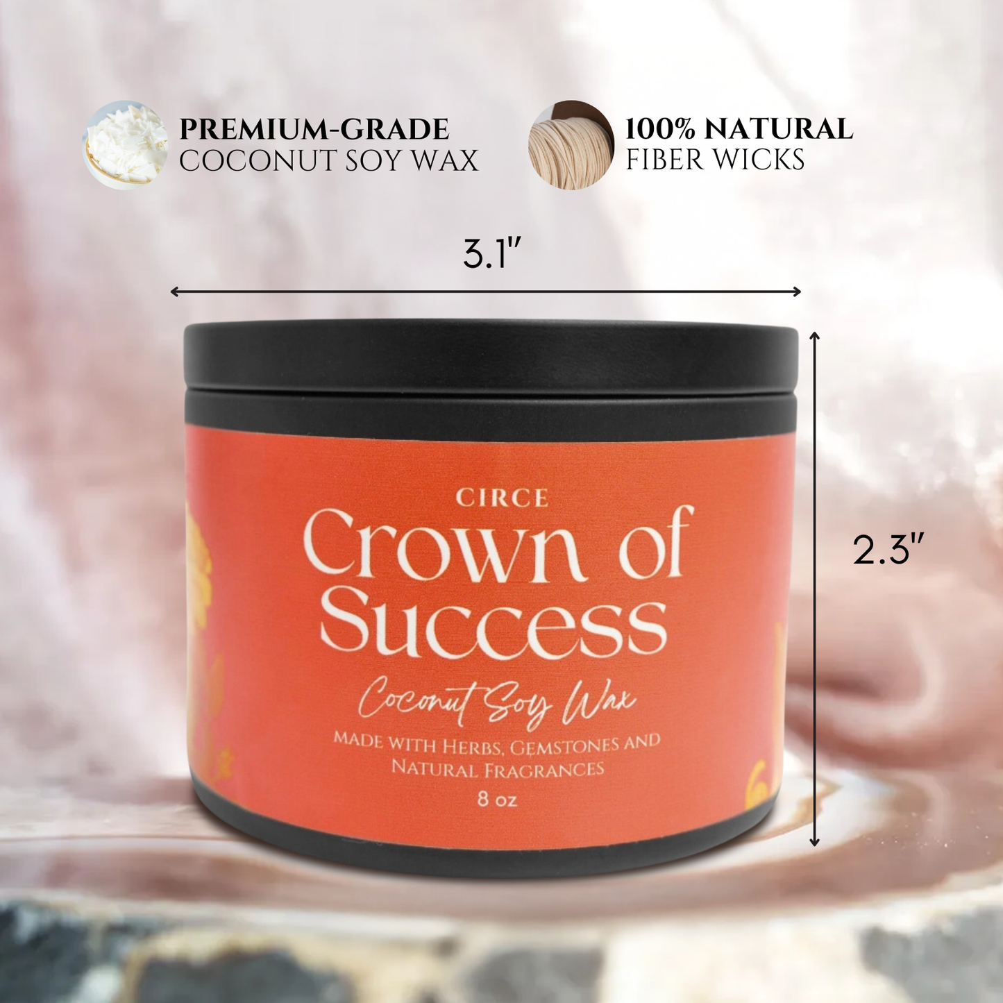 Crown of Success | 8 oz Spell Candle from Circe Boutique