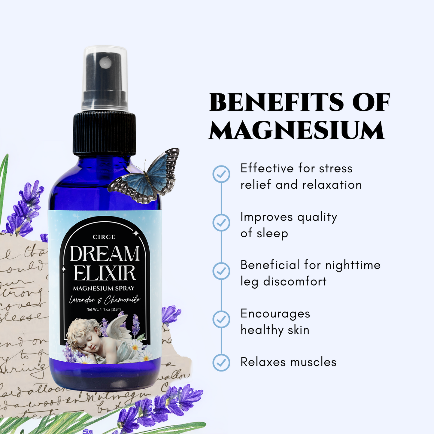 Dream Elixir - Lavender & Chamomile Magnesium Spray from Circe Boutique