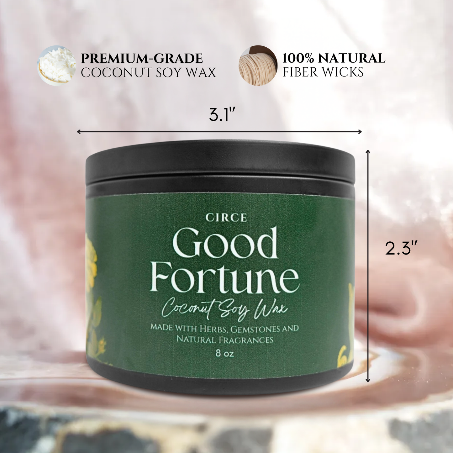 Good Fortune | 8 oz Spell Candle from Circe Boutique