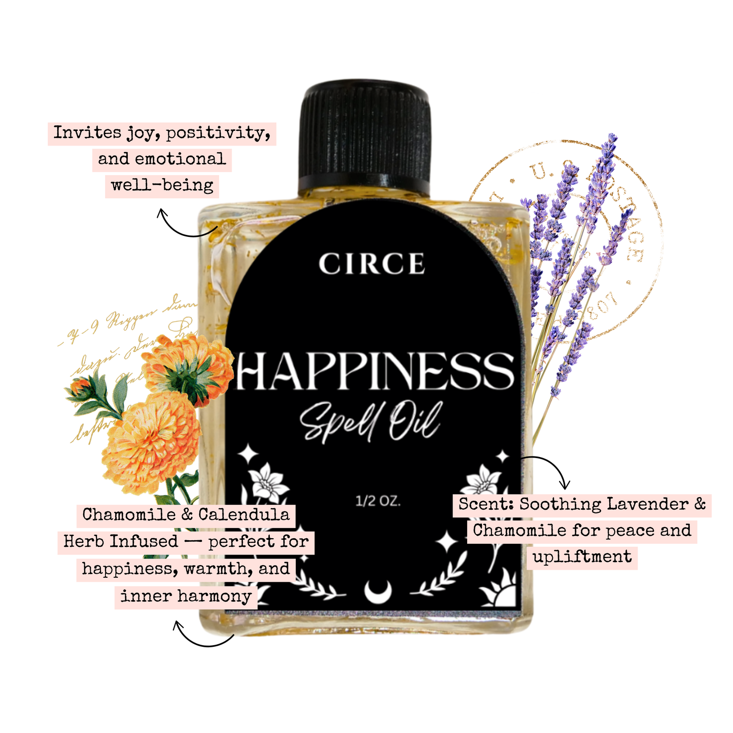 CIRCE Happiness Spell Oil 1/2 oz. from Circe Boutique
