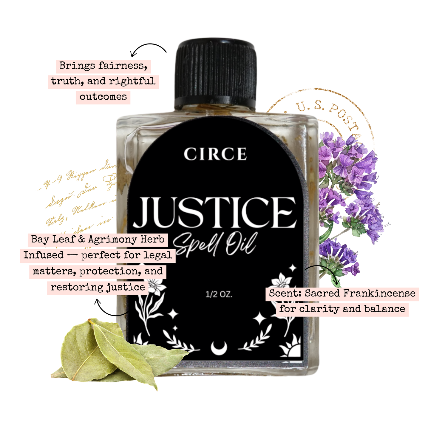 CIRCE Justice Spell Oil 1/2 oz. from Circe Boutique