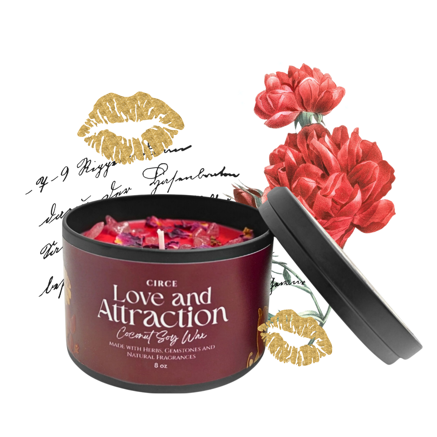 Love and Attraction | 8 oz Spell Candle from Circe Boutique