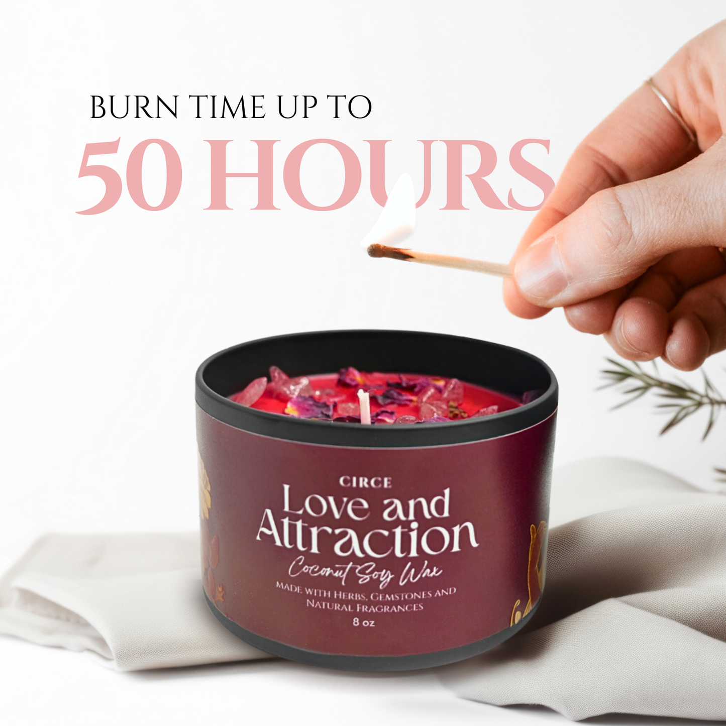 Love and Attraction | 8 oz Spell Candle from Circe Boutique