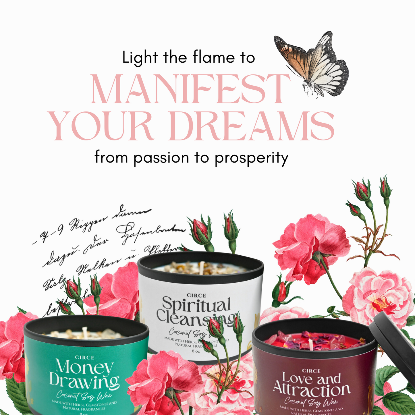 Love and Attraction | 8 oz Spell Candle from Circe Boutique