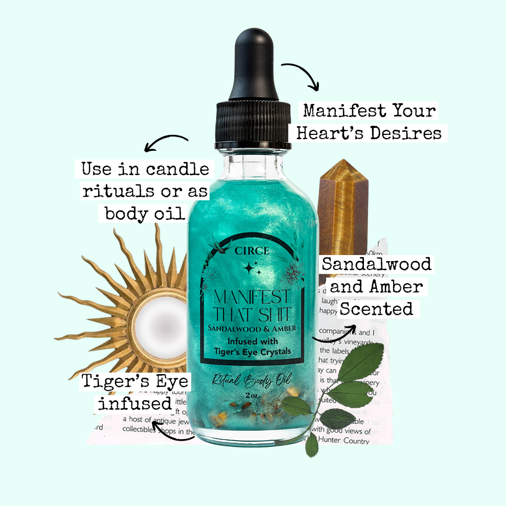 Manifest that Shit Ritual Body Oil 2 oz. from Circe Boutique