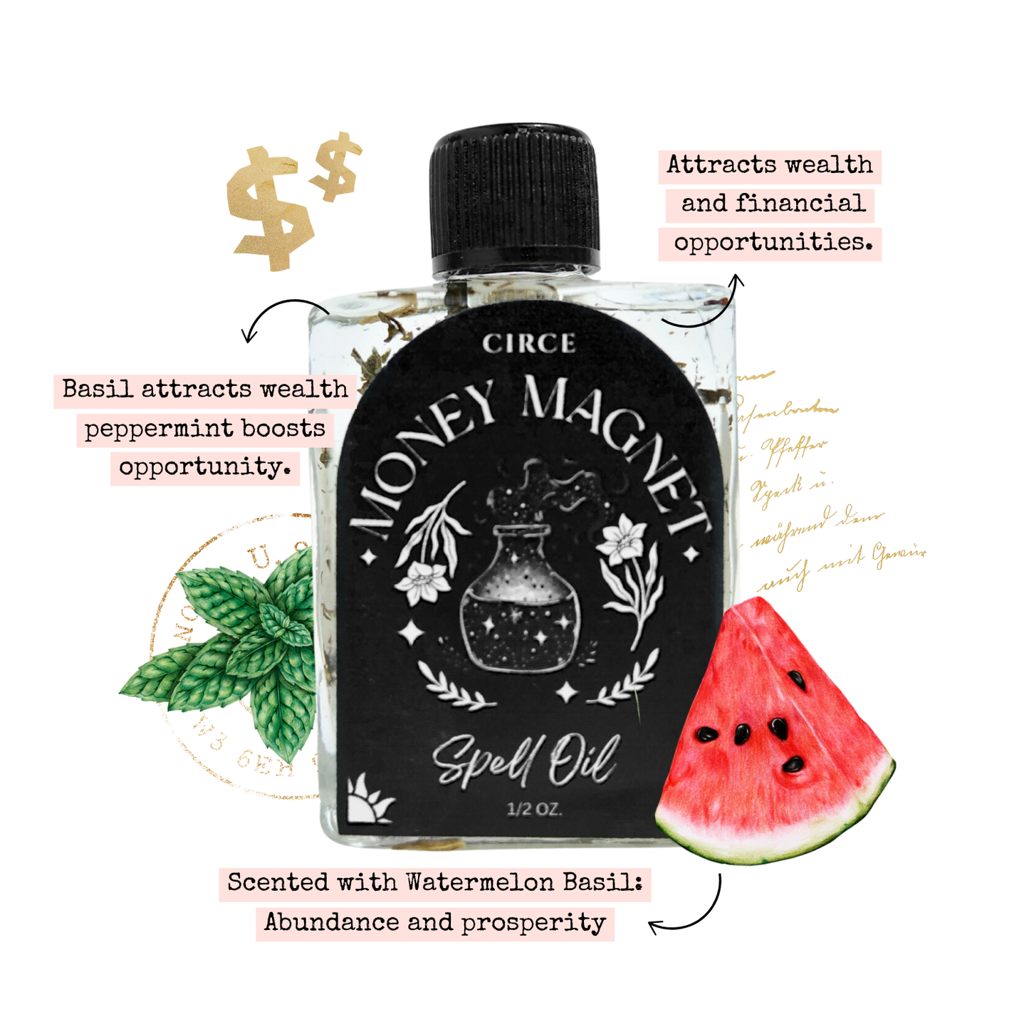 Money Magnet | Spell Oil 1/2 oz from Circe Boutique
