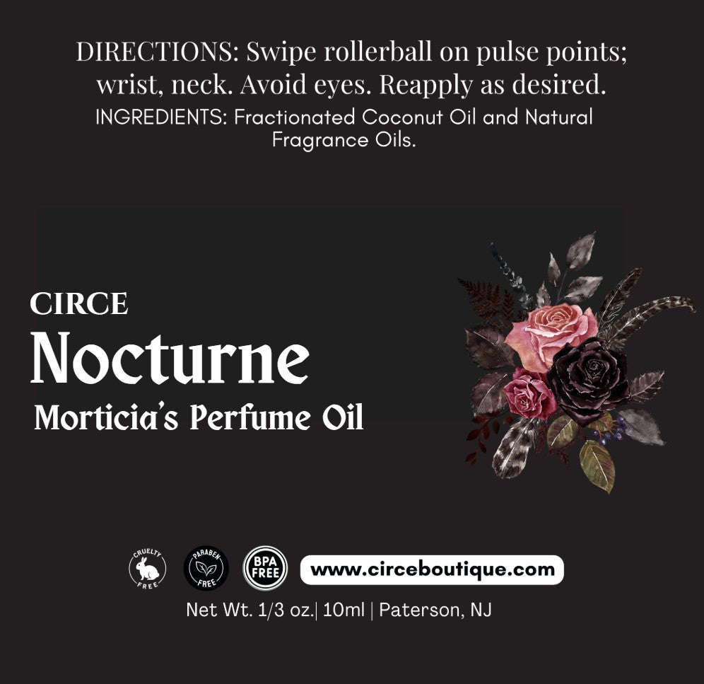 Nocturne Morticia’s Perfume Oil – 10ml Glass Roller Bottle