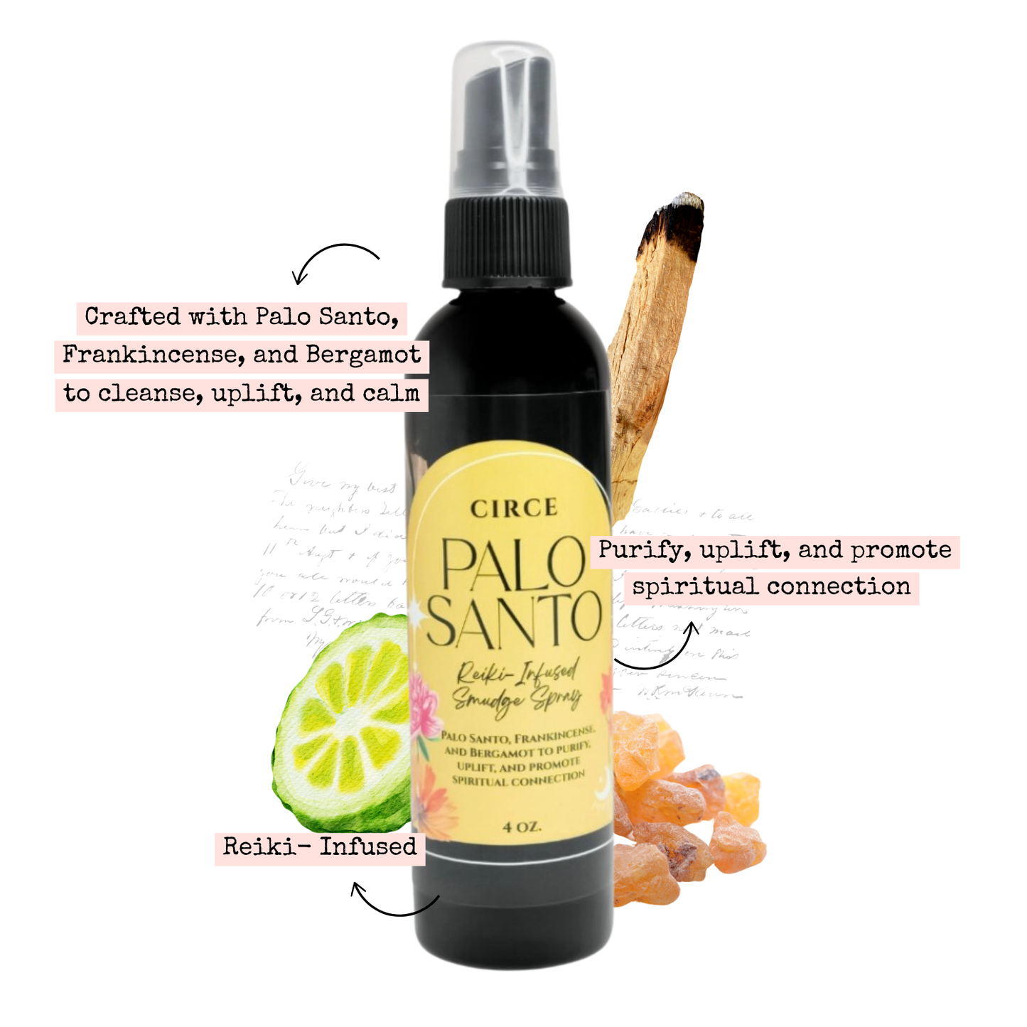 Palo Santo Smudge Spray | 4 oz - Wholesale from Circe Boutique