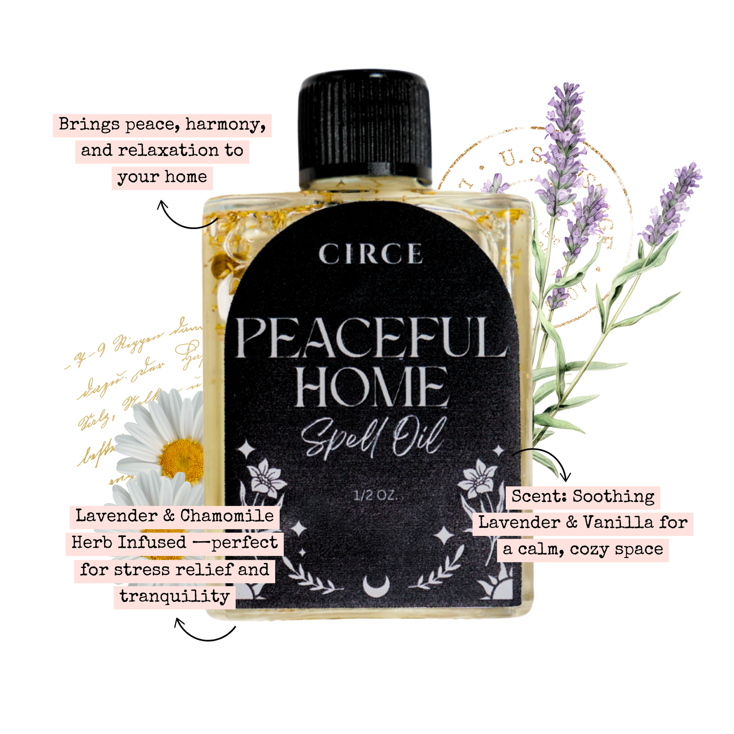 CIRCE Peaceful Home Spell Oil 1/2 oz. from Circe Boutique