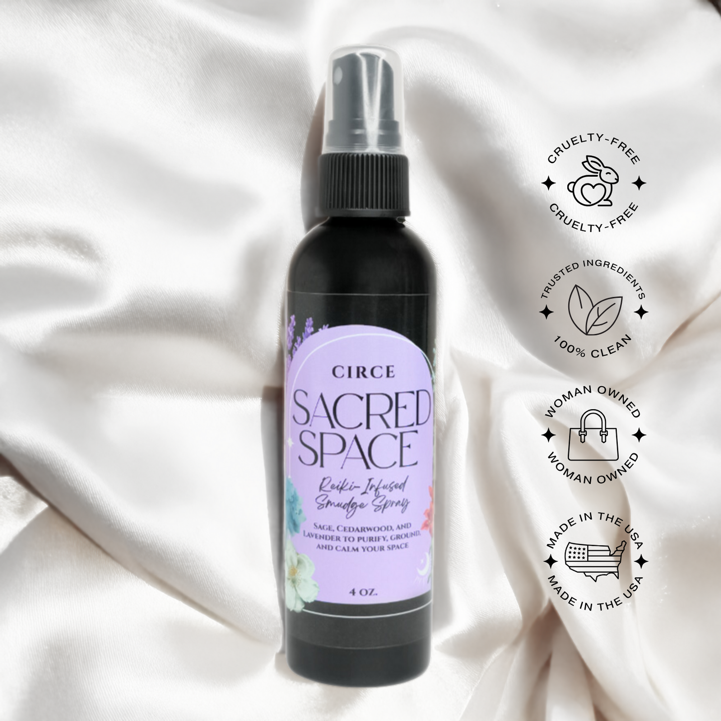 Sacred Space Smudge Spray | 4 oz. - Wholesale from Circe Boutique
