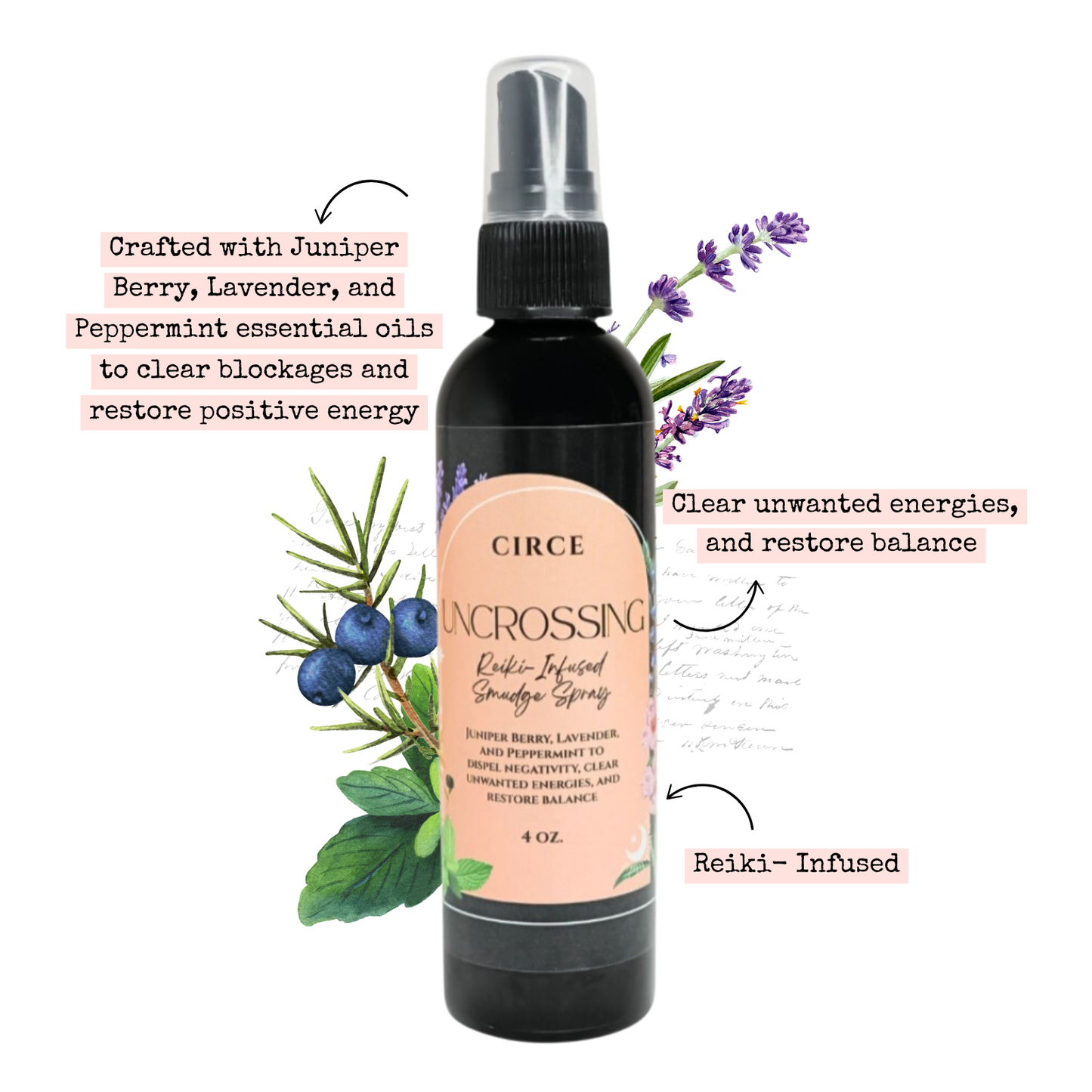Uncrossing Smudge Spray | 4 oz. from Circe Boutique