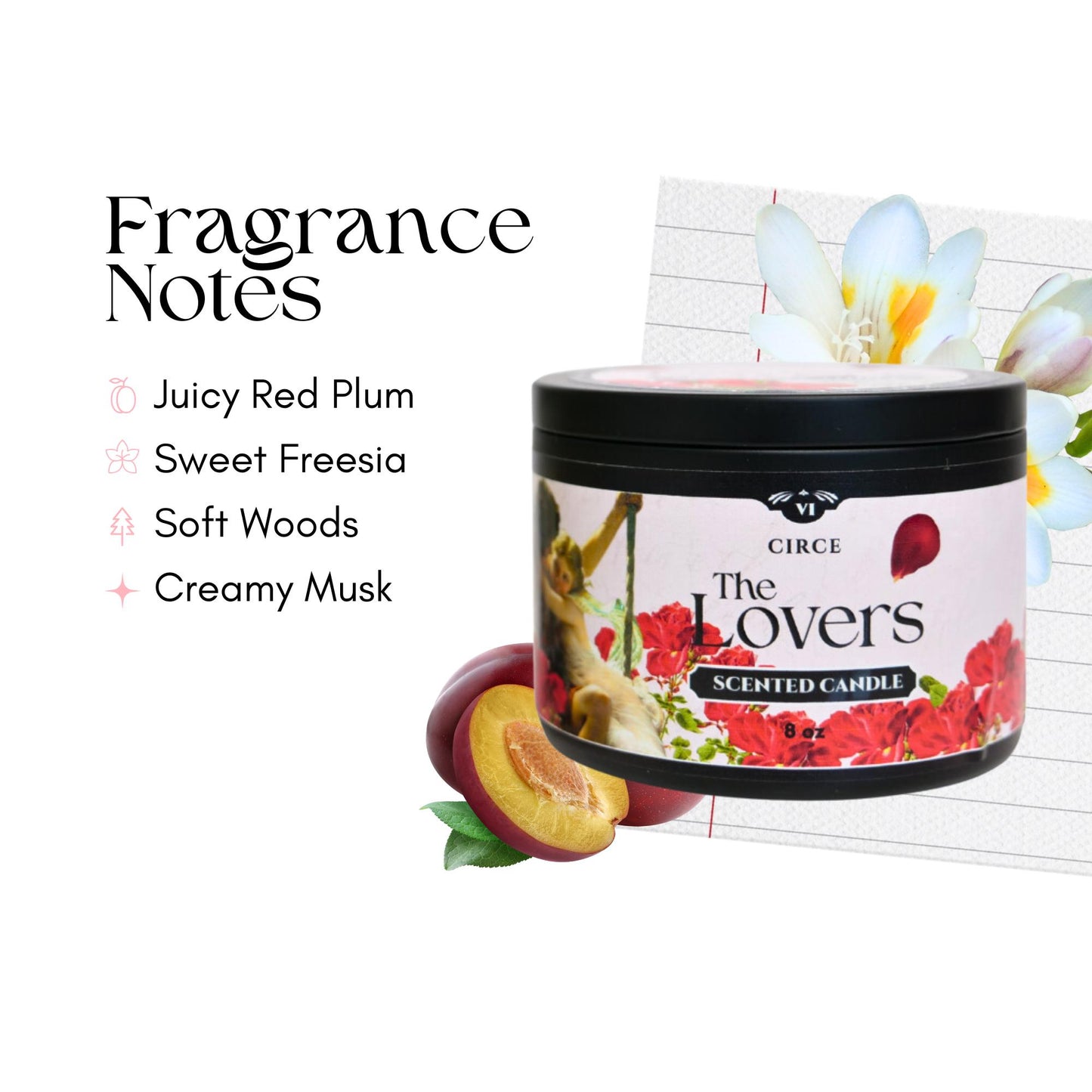 The Lovers - Tarot Inspired Candle 8 oz Candle from Circe Boutique
