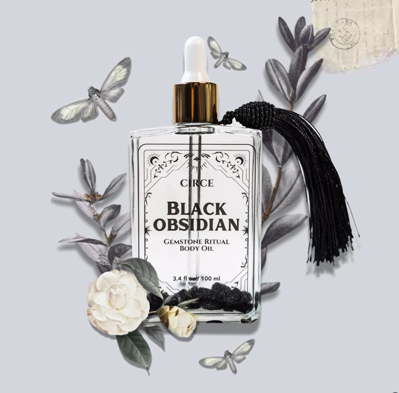 Black Obsidian Gemstone Oil - Face, Hair, Body and Cuticles from Circe Boutique