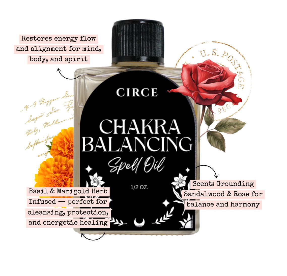CIRCE Chakra Balancing Spell Oil 1/2 oz. from Circe Boutique