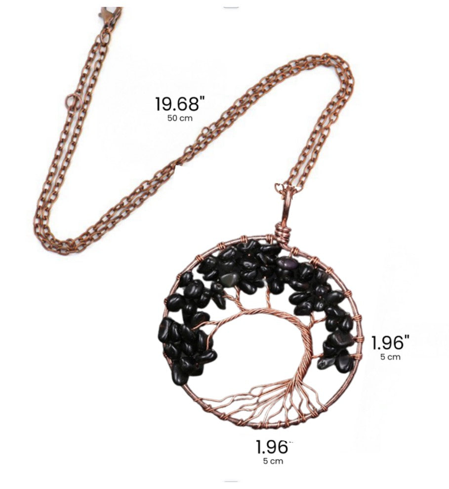 Tree of Life Pendant – Black Onyx  from Circe Boutique