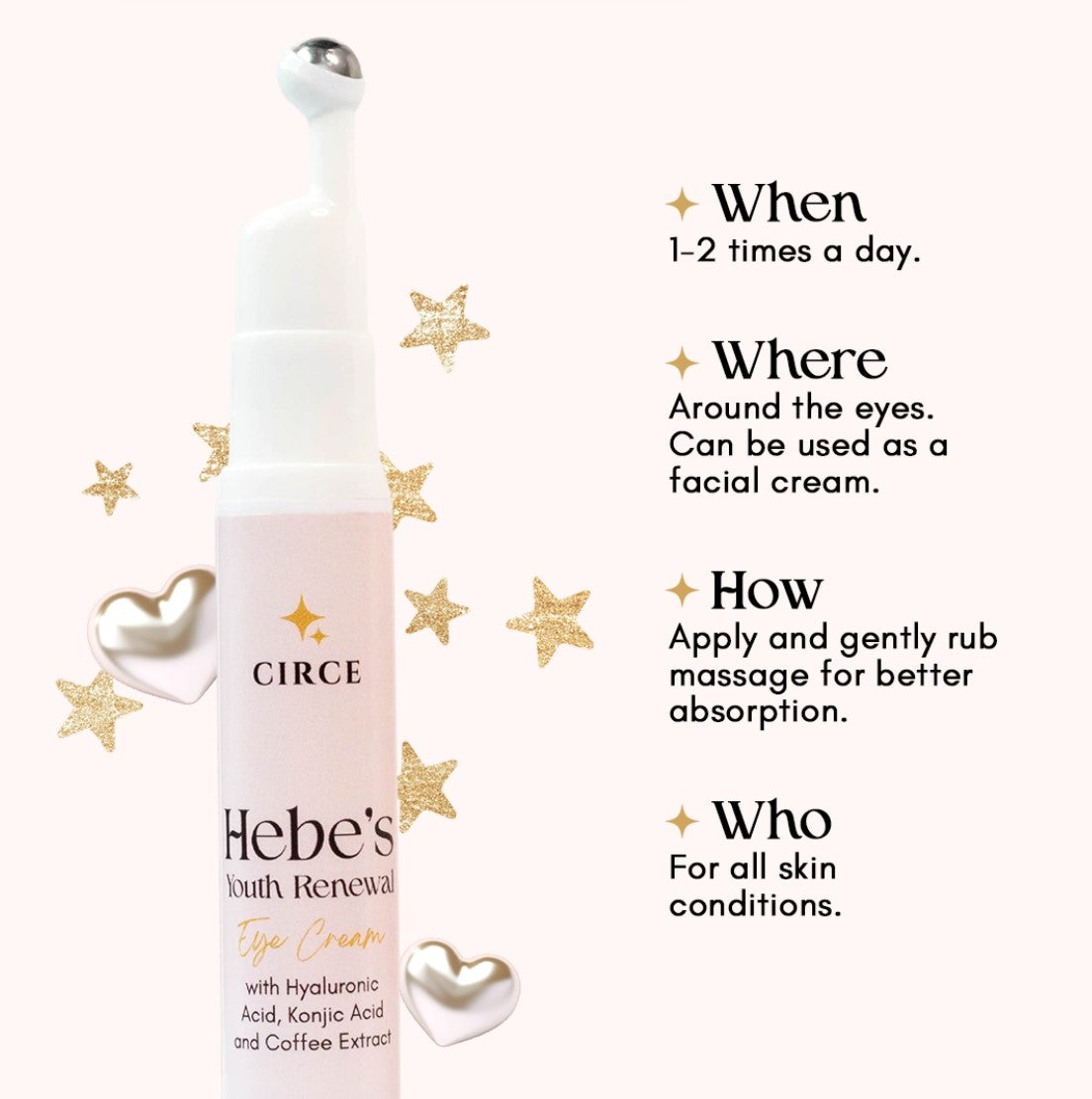 Hebe's Youth Renewal Eye Cream - For Dark Circles and Puffiness from Circe Boutique