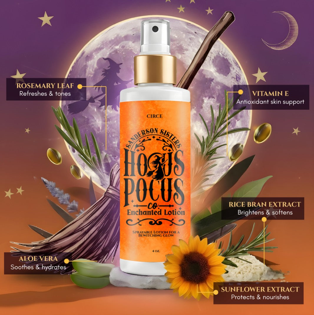 Sanderson Sisters Enchanted Spray Lotion – 6.7 oz Fine Mist Bottle