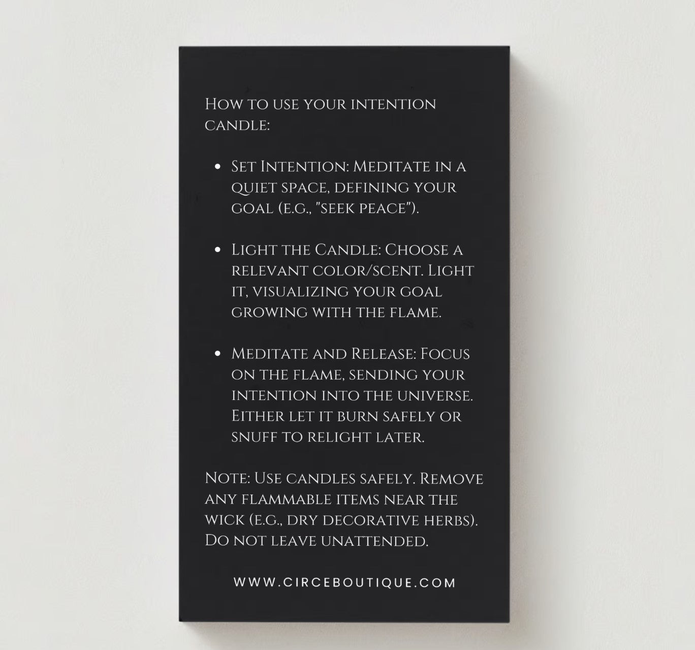 Tarot Intention Candle- Messages from the Universe Candle from Circe Boutique