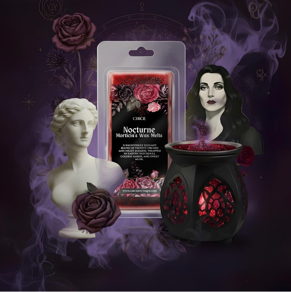Nocturne Morticia’s Wax Melts – Black Orchid, Spices & Dark Musk | Coconut Soy Blend