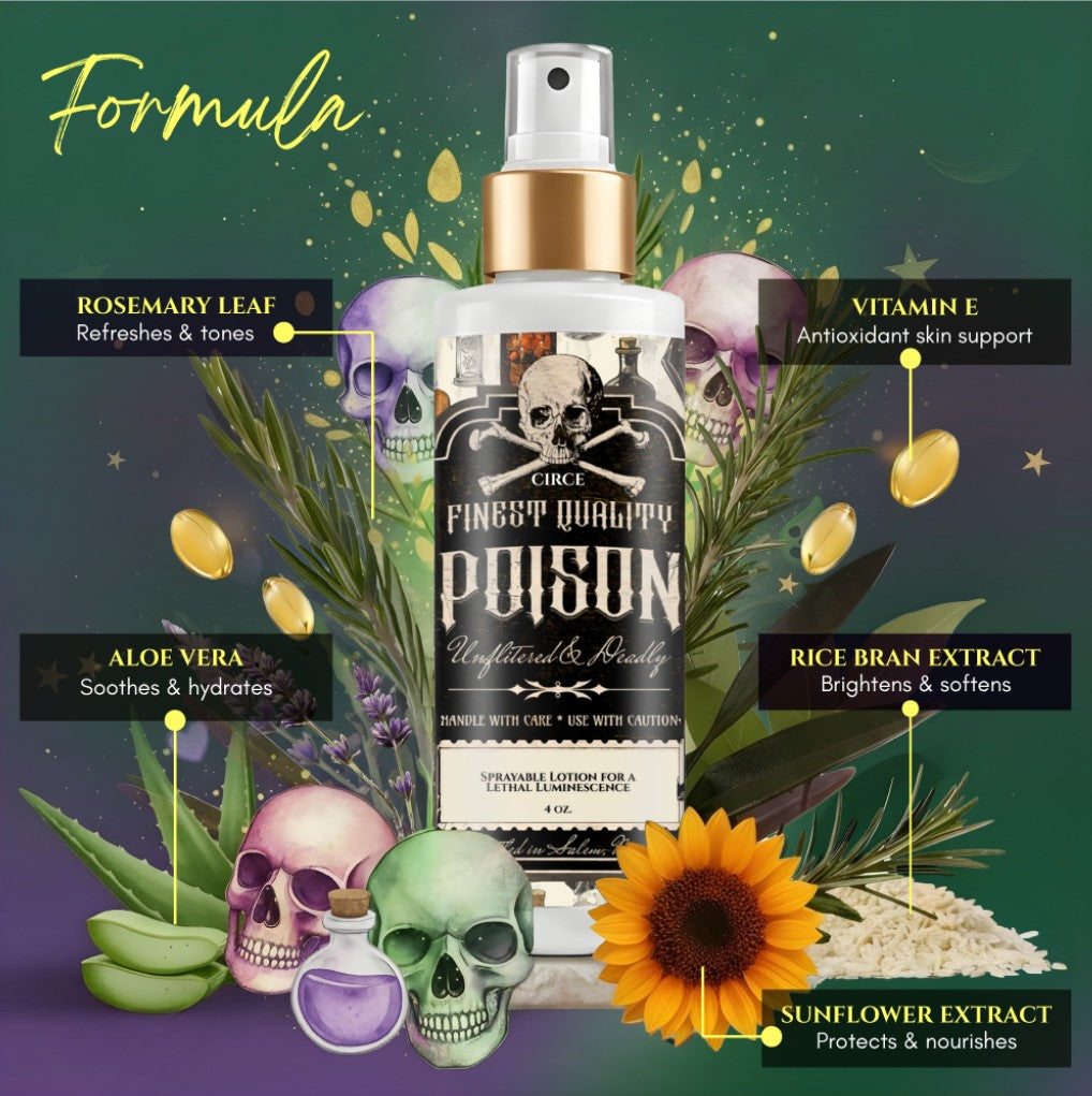 Finest Quality Poison Spray Lotion – 6.7 oz Fine Mist Bottle