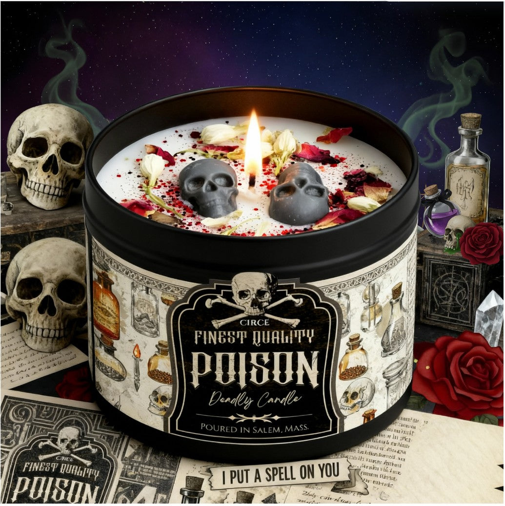 Finest Quality Poison Candle – Black Pepper & Bergamot | 8 oz Coconut Soy Wax Tin