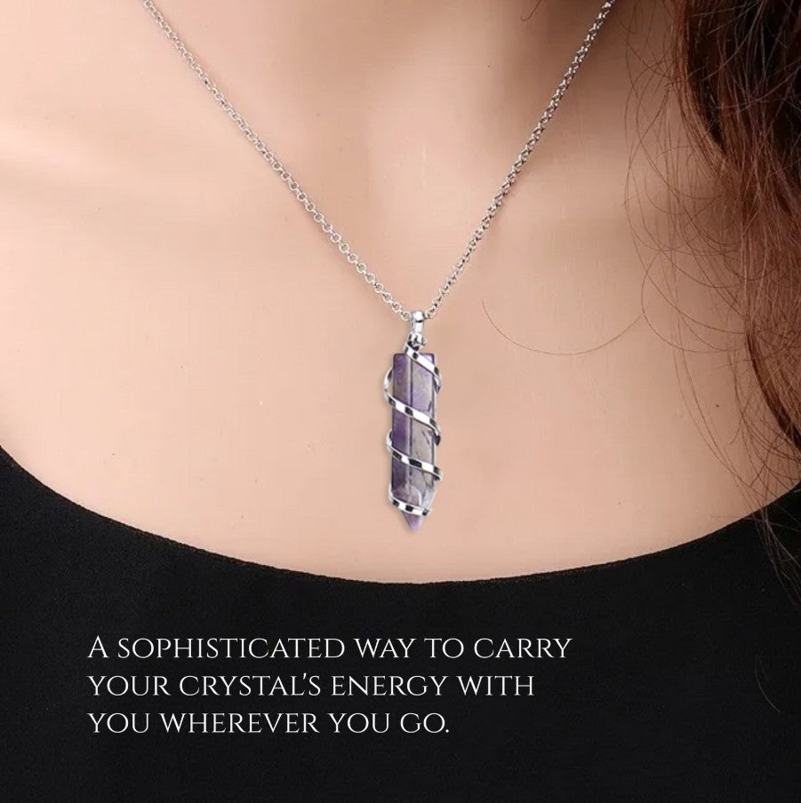 Clear Quartz Spiral Pendant from Circe Boutique