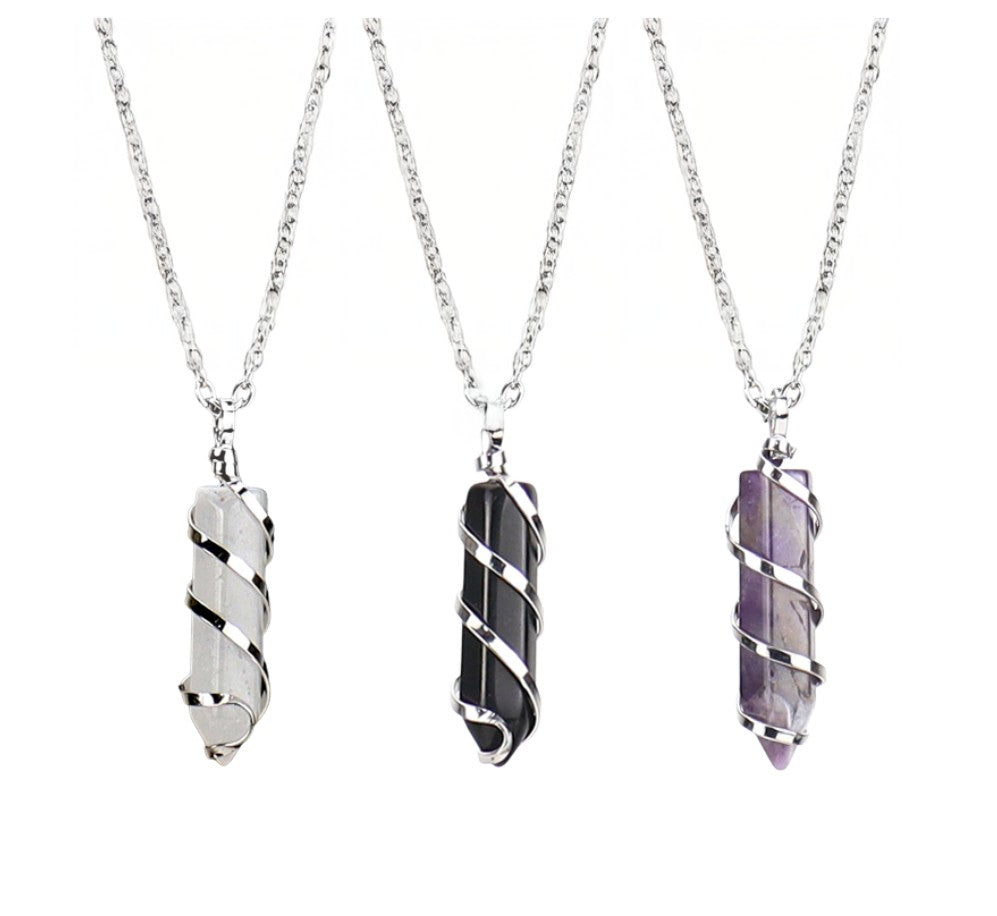 Clear Quartz Spiral Pendant from Circe Boutique