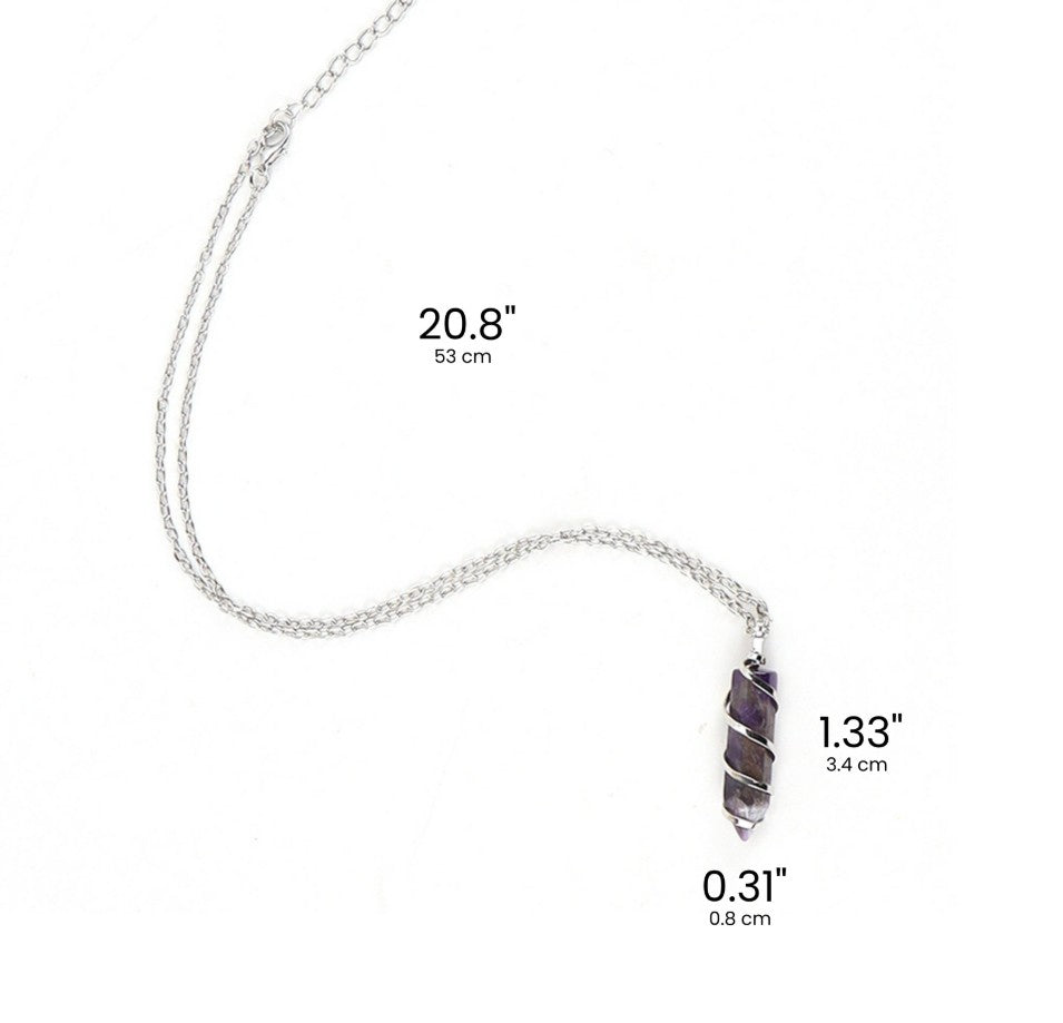 Clear Quartz Spiral Pendant from Circe Boutique