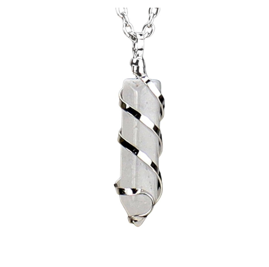 Clear Quartz Spiral Pendant from Circe Boutique