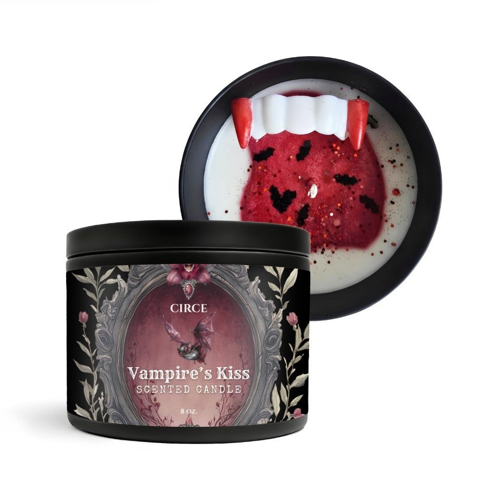 Vampire’s Kiss Candle – Smoked Cherry | 8 oz Coconut Soy Wax Tin