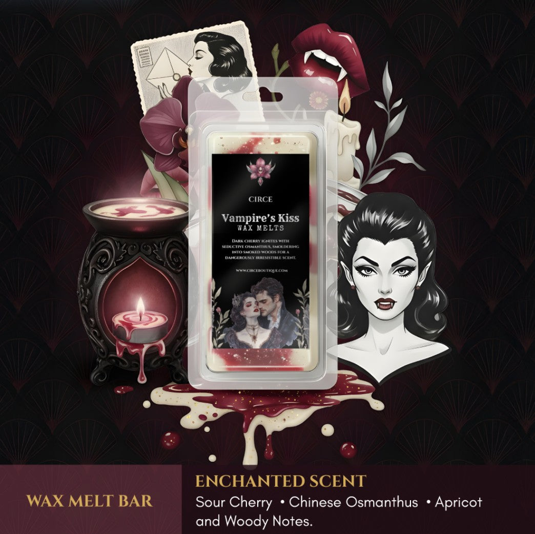 Vampire’s Kiss Wax Melts – Smoked Cherry, Dark Woods & Vanilla | Coconut Soy Blend