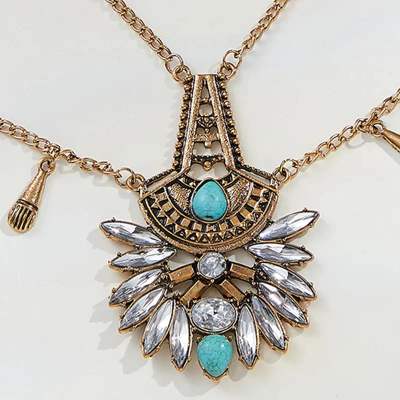 N68-Cleopatra Gold Statement Necklace - Jewelry  from Nihao jewelry