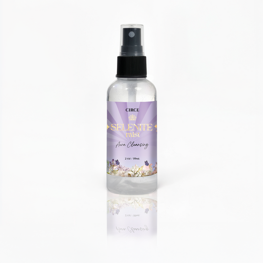 Selenite Aura Cleansing Mist – 2 oz Energy Clearing Spray | White Tea & Ginger