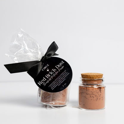Red Brick Dust for Protection & Boundary Setting | Ritual Powder in Glass Cork Jar (2 oz)