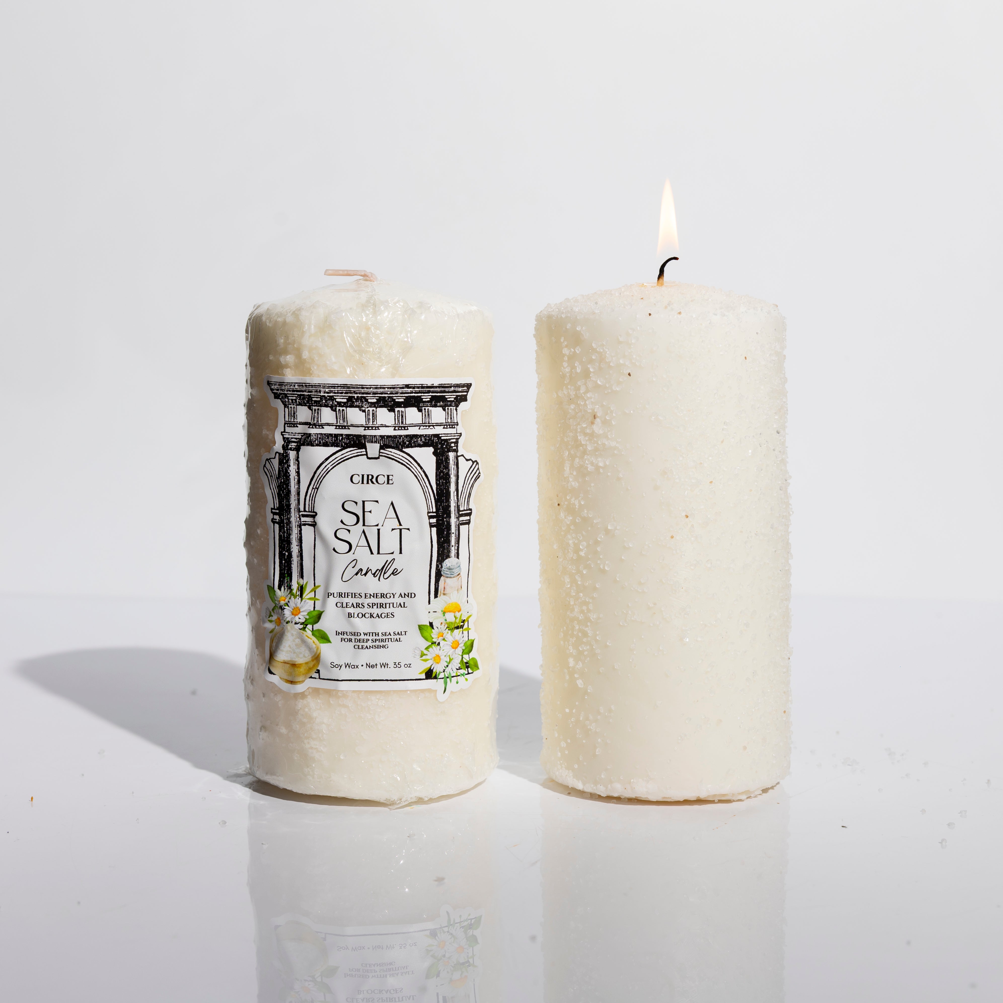 Sea Salt Cleansing Candle — Purifying Space & Energy
