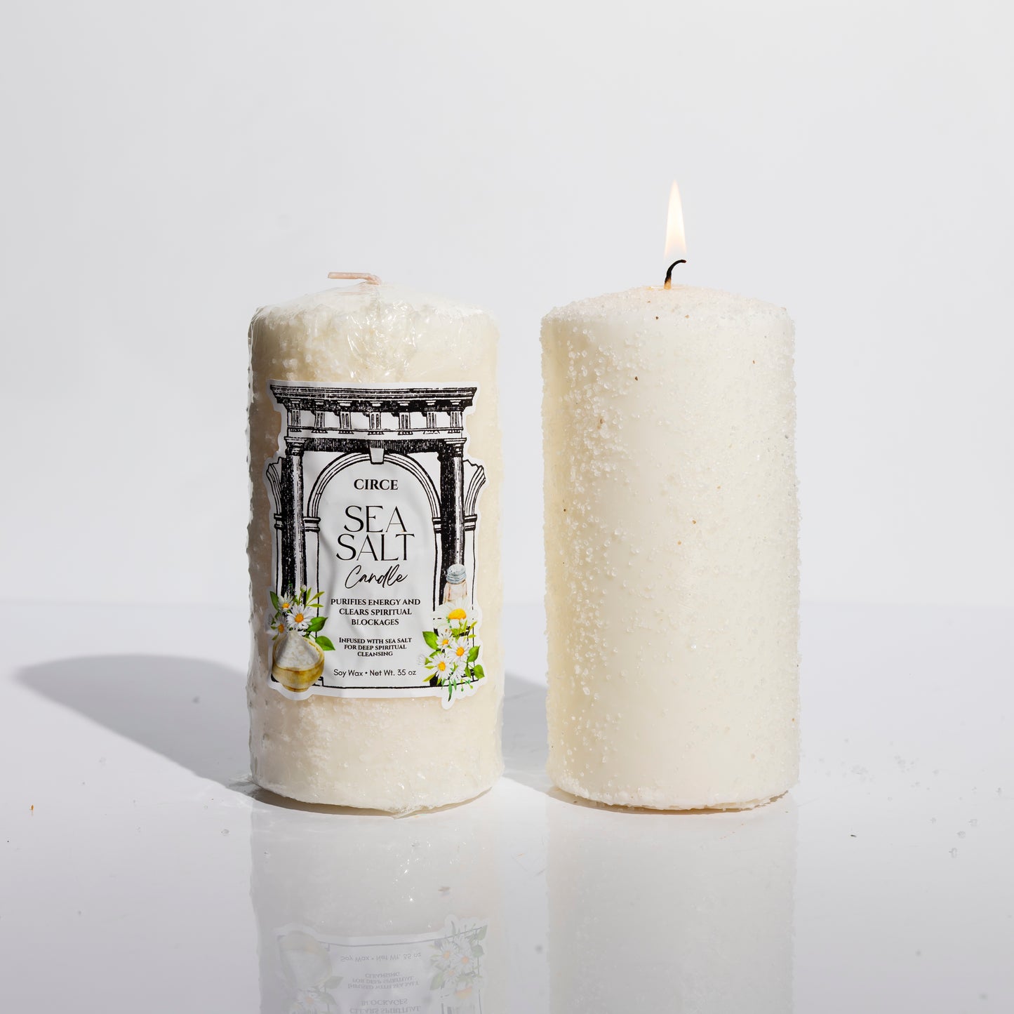 Sea Salt Cleansing Candle — Purifying Space & Energy
