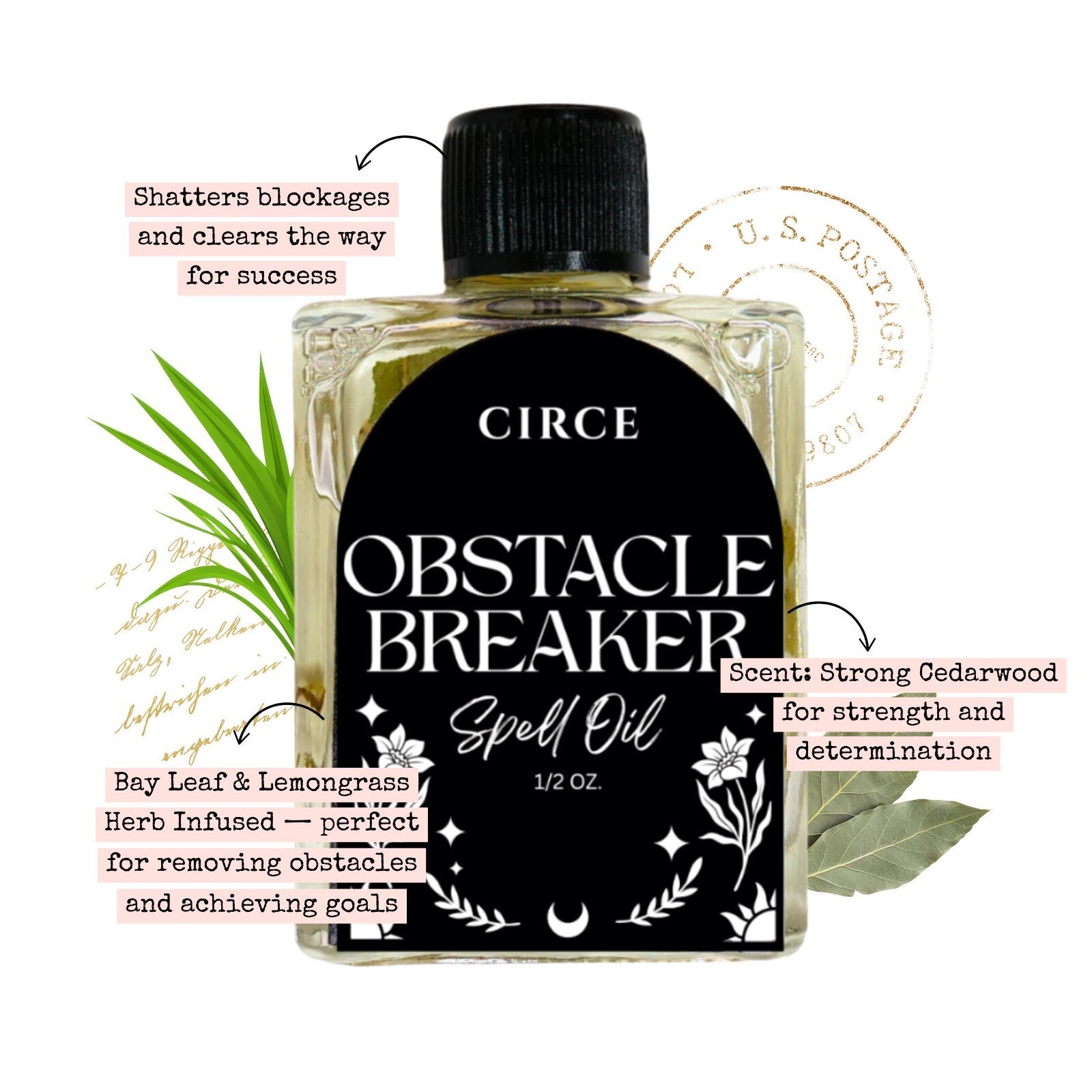 Obstacle Breaker Spell Oil 1/2 oz | Anointing Oil to Remove Obstacles  | Conjure