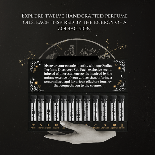 Zodiac Gemstone Perfume Oils  Discovery Set - 12 Piece Perfume Oil Sampler  from Circe Boutique