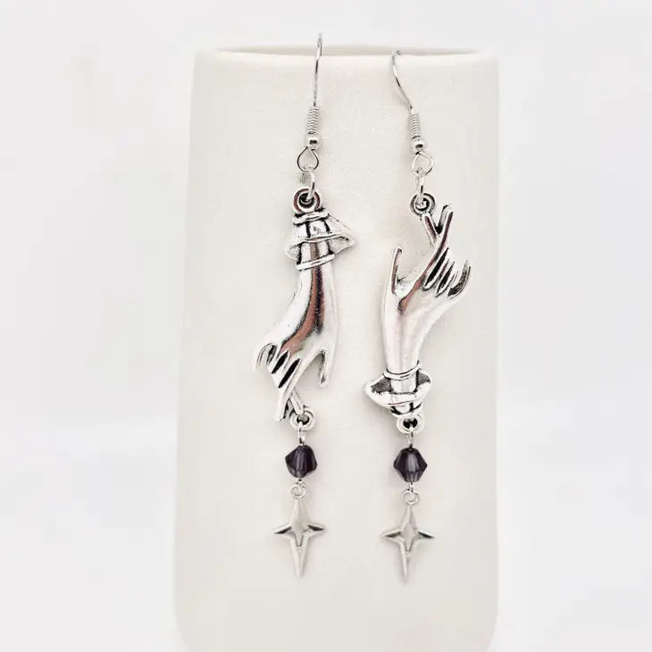 E92-Two-Handed Asymmetric Earrings - Jewelry  from Mio Queena
